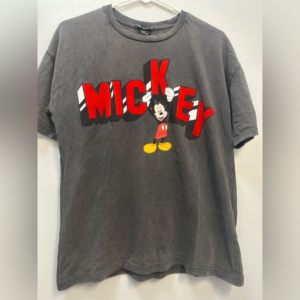 Zara Charcoal Mickey Mouse Tee
